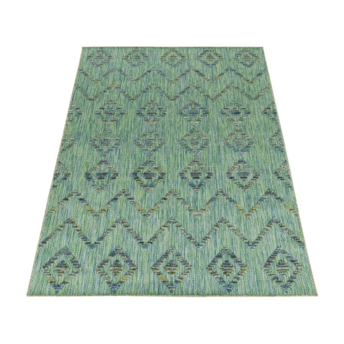 Dywan sznurkowy Bahama 3D Boho zielony 80 cm x 250 cm  - Nowoczesne fasony do salonu i pokoju