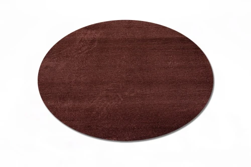 Dywan pluszowy Catwalk brązowy 120 cm x 120 cm koło - Nowoczesne fasony do salonu i pokoju