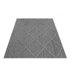Dywan sznurkowy Patara romby szary 240 cm x 340 cm