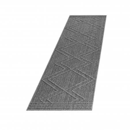 Dywan sznurkowy Patara aztecki szary 80 cm x 250 cm  - Nowoczesne fasony do salonu i pokoju
