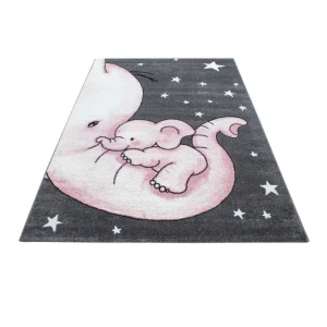 Dywan dziecięcy Kids Śpiący Słonik różowy 200 cm x 290 cm 