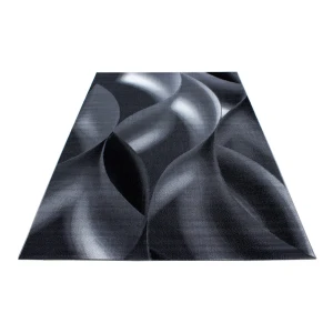 Dywan nowoczesny Plus wstęgi szaro-czarny 280 cm x 370 cm 