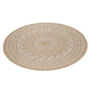Dywan sznurkowy Comilla ornament beż 160 cm x 160 cm koło