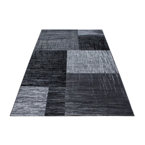 Dywan nowoczesny Plus prostokąty czarno-szare 280 cm x 370 cm  - Nowoczesne fasony do salonu i pokoju