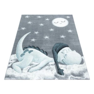 Dywan dziecięcy Bambi Dino szaro-niebieski 200 cm x 290 cm