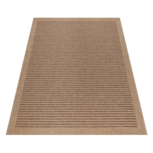Dywan uniwersalny Pasy beżowo-antracytowy 240 cm x 340 cm - Nowoczesne fasony do salonu i pokoju
