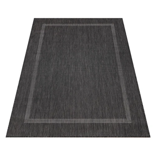 Dywan zewnętrzny Relax ramka czarny 240 cm x 340 cm    - Nowoczesne fasony do salonu i pokoju