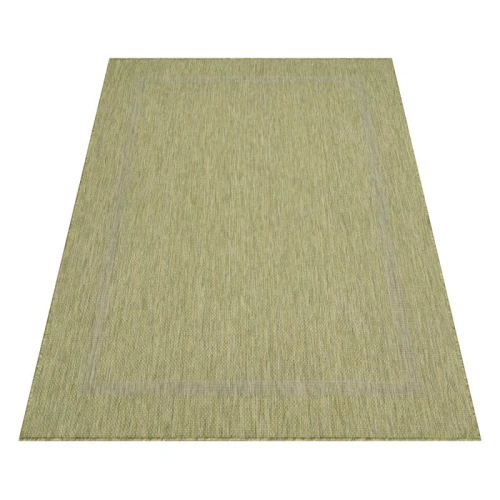 Dywan zewnętrzny Relax ramka zielony 140 cm x 200 cm     - Nowoczesne fasony do salonu i pokoju