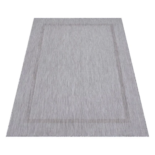 Dywan zewnętrzny Relax ramka srebrny 280 cm x 370 cm - Nowoczesne fasony do salonu i pokoju
