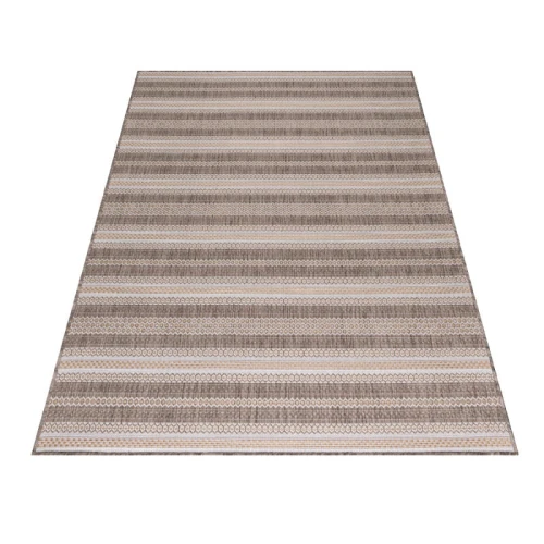 Dywan zewnętrzny Sunny paseczki beżowy 160 cm x 230 cm    - Nowoczesne fasony do salonu i pokoju