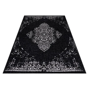 Dywan zewnętrzny Sunny ornament czarny 160 cm x 230 cm  