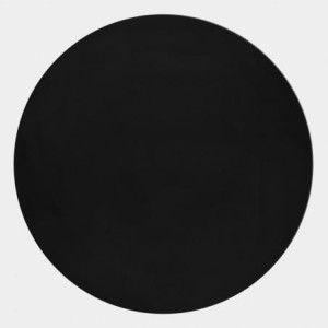 Dywan pluszowy Pouffy czarny 160 cm x 160 cm koło
