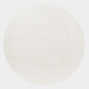 Dywan pluszowy Pouffy kremowy 200 cm x 200 cm koło 