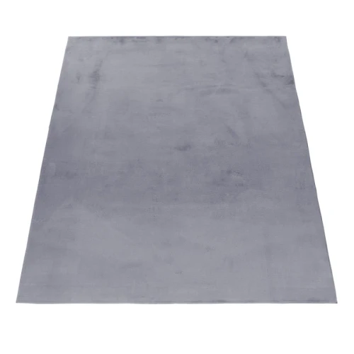 Dywan pluszowy Pouffy szary 60 cm x 110 cm - Nowoczesne fasony do salonu i pokoju