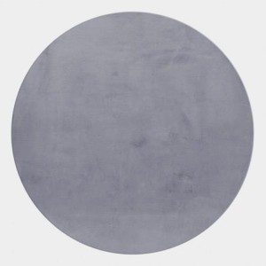 Dywan pluszowy Pouffy szary 120 cm x 120 cm  koło