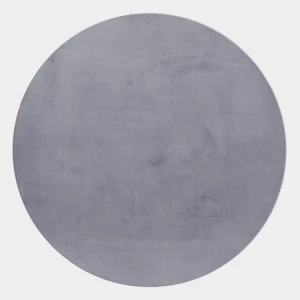Dywan pluszowy Pouffy szary 160 cm x 160 cm  koło
