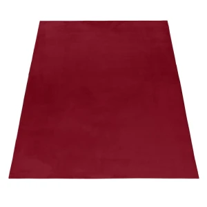 Dywan pluszowy Pouffy czerwony 80 cm x 150 cm 