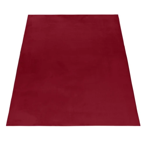 Dywan pluszowy Pouffy czerwony 200 cm x 290 cm   - Nowoczesne fasony do salonu i pokoju