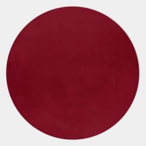 Dywan pluszowy Pouffy czerwony 160 cm x 160 cm   koło 