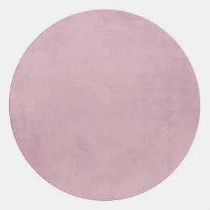 Dywan pluszowy Pouffy pudrowy róż 160 cm x 160 cm koło