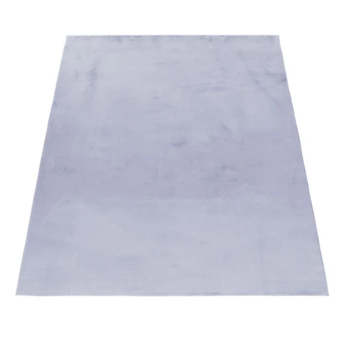 Dywan pluszowy Pouffy srebrny 200 cm x 290 cm     - Nowoczesne fasony do salonu i pokoju
