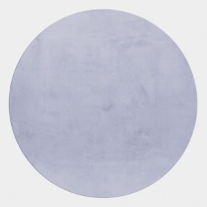 Dywan pluszowy Pouffy srebrny 160 cm x 160 cm  koło 