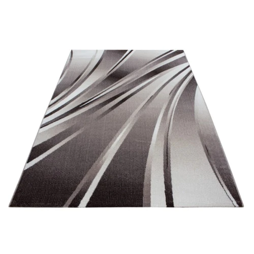 Dywan nowoczesny Parma linie brązowy 240 cm x 340 cm - Nowoczesne fasony do salonu i pokoju