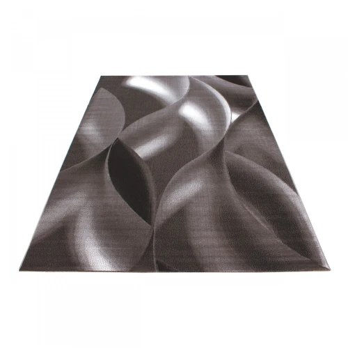 Dywan nowoczesny Plus wstęgi brązowy 240 cm x 340 cm  - Nowoczesne fasony do salonu i pokoju