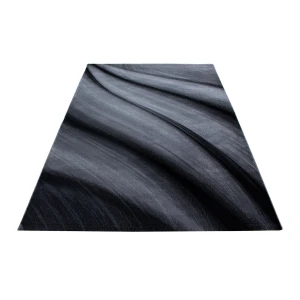 Dywan nowoczesny Miami fale szaro-czarny 240 cm x 340 cm