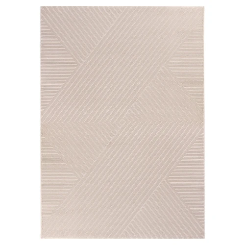Dywan nowoczesny 3D Sahara wstęga beżowy 160 cm x 230 cm  - Nowoczesne fasony do salonu i pokoju
