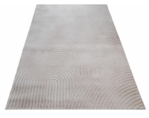 Dywan nowoczesny 3D Anett geometria beżowy 200 cm x 290 cm - Nowoczesne fasony do salonu i pokoju