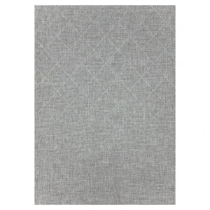 Dywan zewnętrzny Zagora Romby szary 80 cm x 250 cm