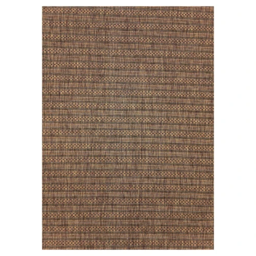 Dywan zewnętrzny Zagora paseczki ceglany 120 cm x 170 cm - Nowoczesne fasony do salonu i pokoju