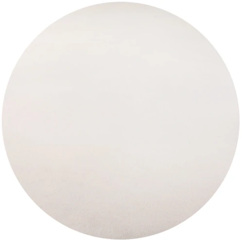 Dywan pluszowy Sky kremowy 120 cm x 120 cm koło - Nowoczesne fasony do salonu i pokoju
