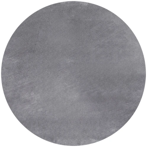 Dywan pluszowy Sky szary 120 cm x 120 cm  koło - Nowoczesne fasony do salonu i pokoju