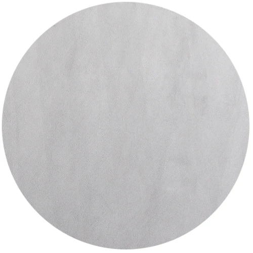 Dywan pluszowy Sky srebrny 120 cm x 120 cm   koło - Nowoczesne fasony do salonu i pokoju
