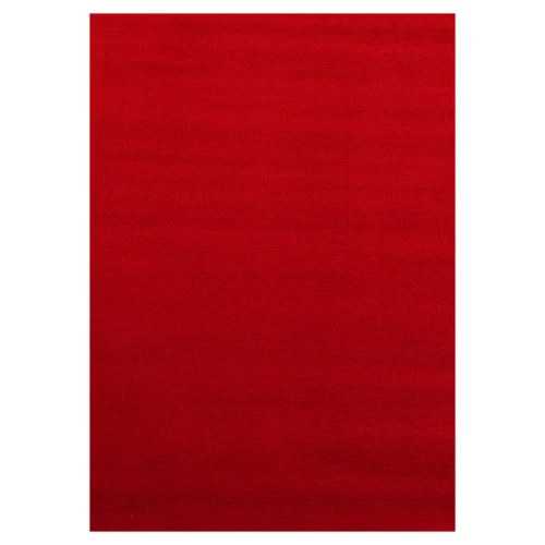Dywan pluszowy Sky czerwony 80 cm x 150 cm - Nowoczesne fasony do salonu i pokoju