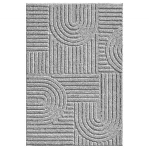 Dywan nowoczesny Art 3D szary 60 cm x 110 cm - Nowoczesne fasony do salonu i pokoju