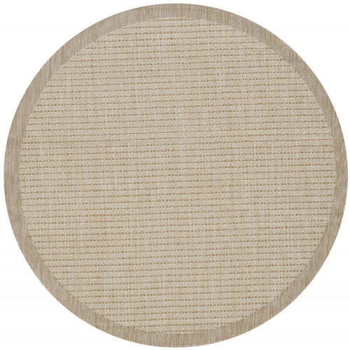 Dywan uniwersalny Giza beżowy 160 cm x 160 cm koło - Nowoczesne fasony do salonu i pokoju