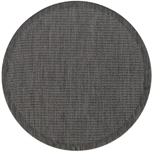 Dywan uniwersalny Giza czarny 160 cm x 160 cm koło - Nowoczesne fasony do salonu i pokoju