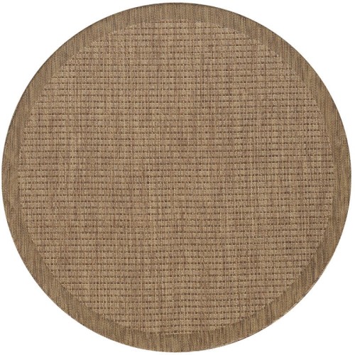 Dywan uniwersalny Giza brązowy 120 cm x 120 cm koło - Nowoczesne fasony do salonu i pokoju