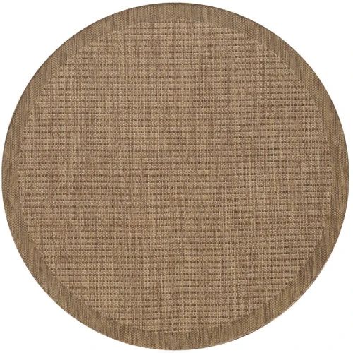Dywan uniwersalny Giza brązowy 160 cm x 160 cm koło - Nowoczesne fasony do salonu i pokoju