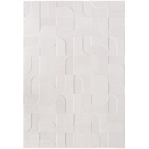 Dywan nowoczesny Doha 3D kremowy 160 cm x 230 cm  - Nowoczesne fasony do salonu i pokoju