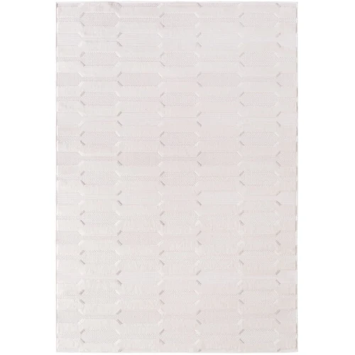 Dywan nowoczesny Doha 3D wielokąty kremowy 140 cm x 200 cm - Nowoczesne fasony do salonu i pokoju