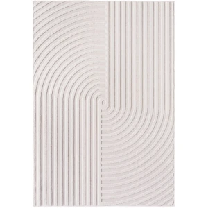 Dywan nowoczesny Doha 3 D wstęgi kremowy 120 cm x 170 cm 