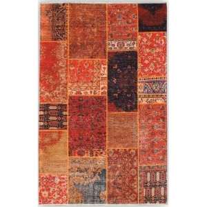 Dywan bawełniany Pescara patchwork wielokolorowy 80 cm x 150 cm