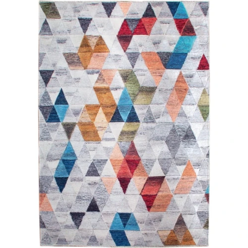 Dywan bawełniany Pescara trójkąty multikolorowe 80 cm x 150 cm - Nowoczesne fasony do salonu i pokoju