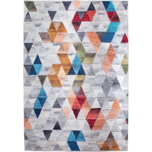 Dywan bawełniany Pescara trójkąty multikolorowe 160 cm x 230 cm