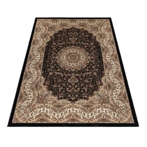Dywan klasyczny Kashmir Ornament beżowo-czarny 80 cm x 150 cm 