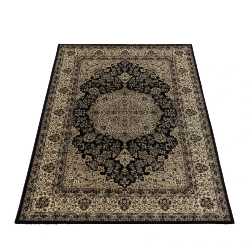 Dywan klasyczny Kashmir Ornament czarno-beżowy 200 cm x 290 cm - Nowoczesne fasony do salonu i pokoju